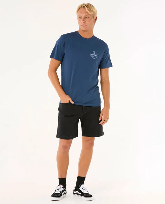 Rip Curl Staple Tee Washed Navy