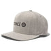Stance wool snapback hat in heather grey with embroidered black logo, surf clothing accessory