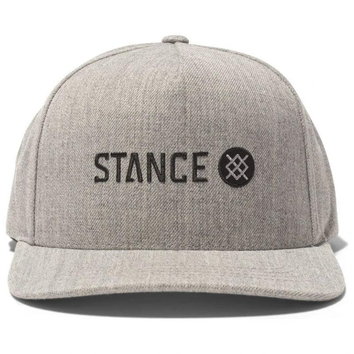 Stance Icon wool snapback hat in heather grey with black embroidered logo