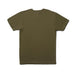 Stance Russ Pope military green surf t-shirt, short sleeve, back view