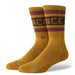 Stance Boyd Limited gold socks with black and burgundy stripes, watersports surf clothing