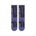 Stance Draper crew socks in indigo with black abstract design, surf clothing accessory