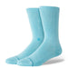 Stance crew socks in electric blue with ribbed texture and embroidered logo