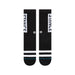 Stance OG black socks with white logo and stripe detail, surf clothing accessory