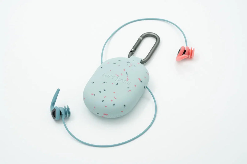 SurfEars 4.0 Surfers Ear Plugs Coral Sky
