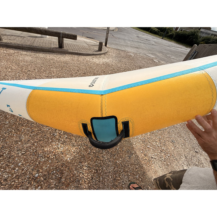Duotone Unit SLS 5.5m wingtip and handle detail showing light used wear