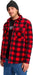 Volcom Bowered fleece shirt in red and black check, casual surf clothing for men