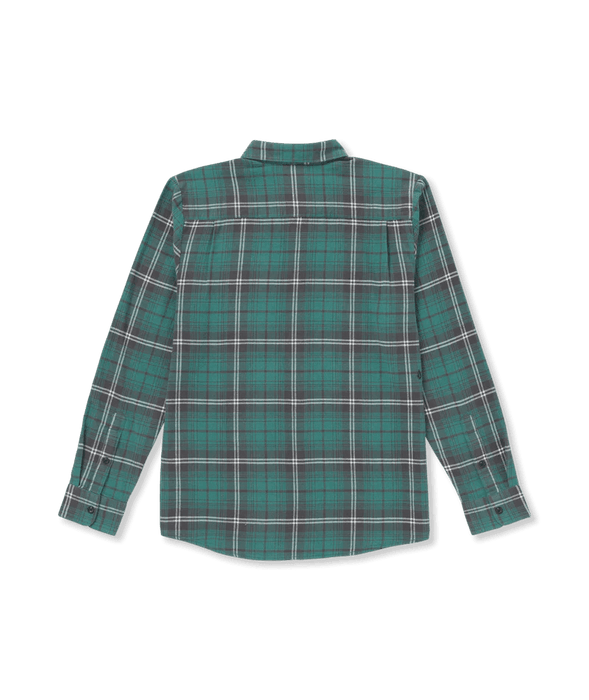 Volcom Caden Plaid Shirt Sea Green - Boardworx