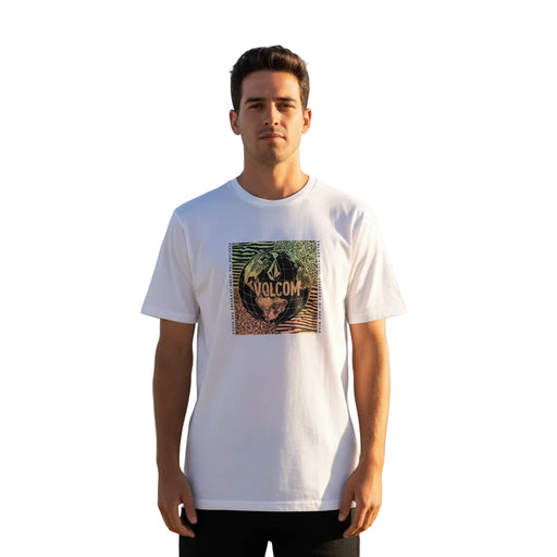Volcom Earthtrippin Fty Mens Tee Off White - Boardworx