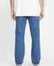 Volcom Modown bold blue jeans, straight leg surf clothing, back view