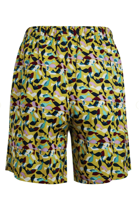 Weird Fish Sundance EcoVero™ Printed Summer Shorts Warm Olive - Boardworx
