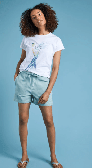 Weird Fish Willoughby Organic Cotton Summer Shorts Faded Jade - Boardworx