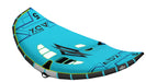 Naish ADX blue wing foil with black and yellow accents, 5m size, for wing foiling.
