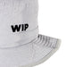 WIP grey surf bucket hat with logo, watersports sun protection headwear