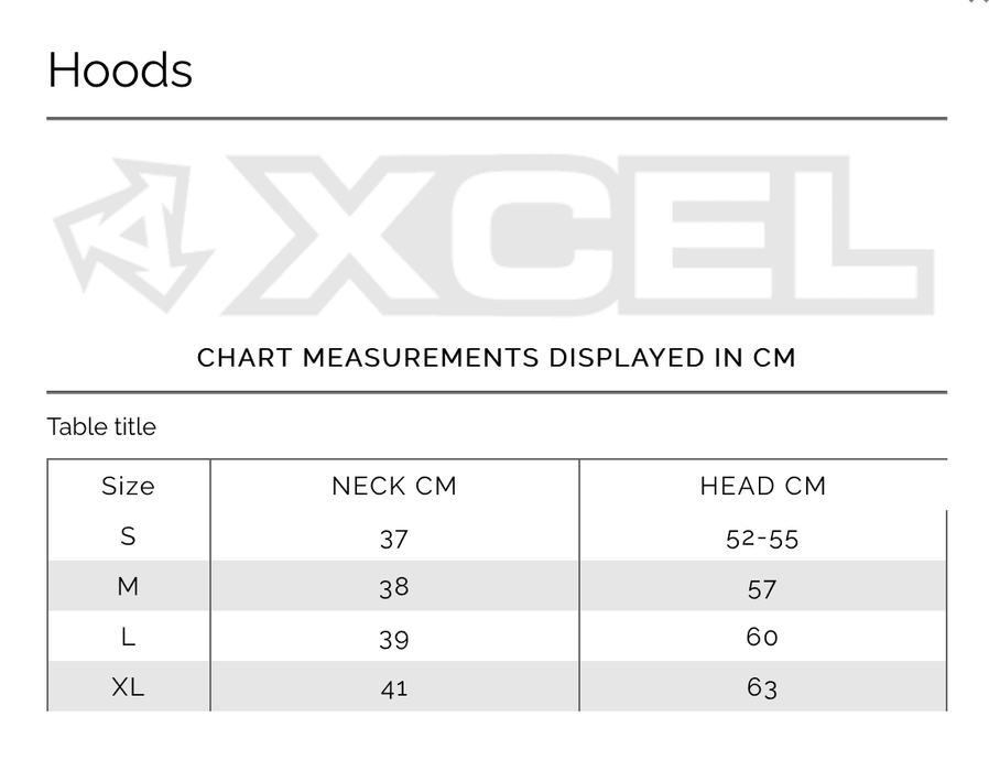 Xcel Axis Wetsuit Hood 2mm - Boardworx