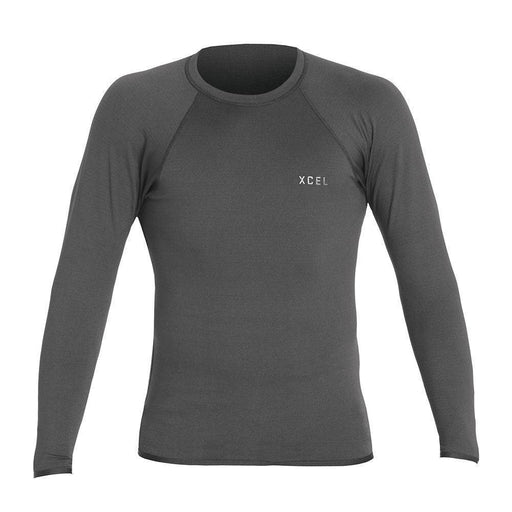 XCEL long sleeve wetsuit top in dark gray for watersports