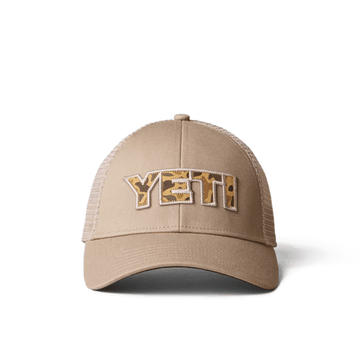 Yeti Camo Logo Khaki Trucker Cap - Boardworx