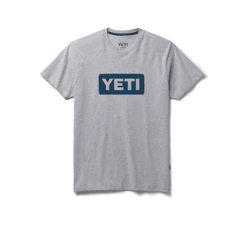 Yeti Logo Badge C&S Tee Grey/Navy - Boardworx