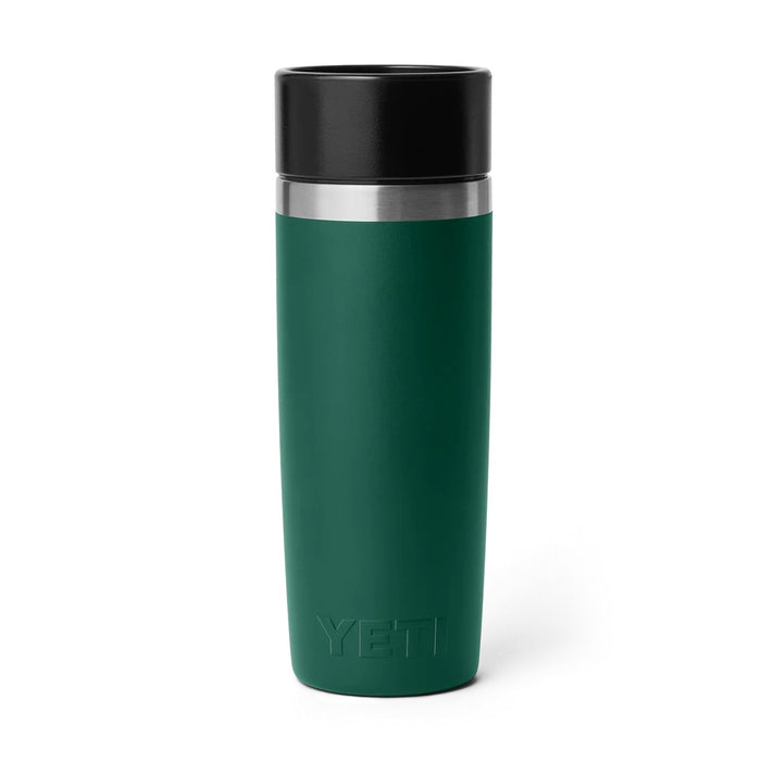YETI Rambler 16 oz Travel Bottle Black Forest Green front view