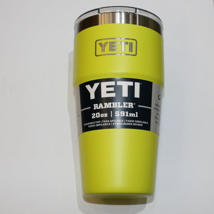 Yeti Rambler 20 oz Stackable Cup Firefly Yellow Ltd - Boardworx