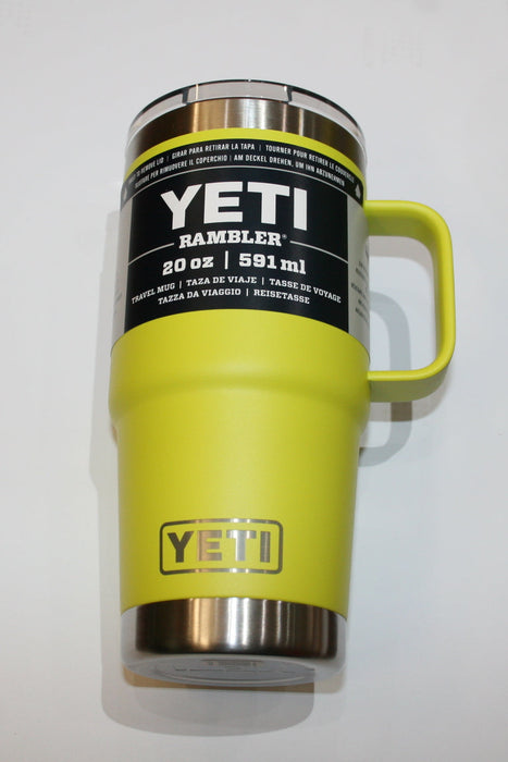 Yeti Rambler 20oz Travel Mug Firefly Yellow Ltd - Boardworx