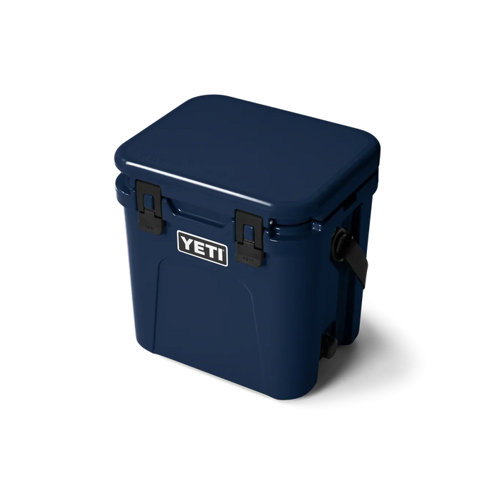 YETI Roadie 24 cooler navy blue, portable insulated storage for watersports gear