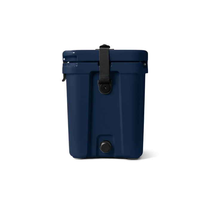 Yeti Roadie 24 cooler navy blue, durable outdoor ice chest with front latch, watersports accessory